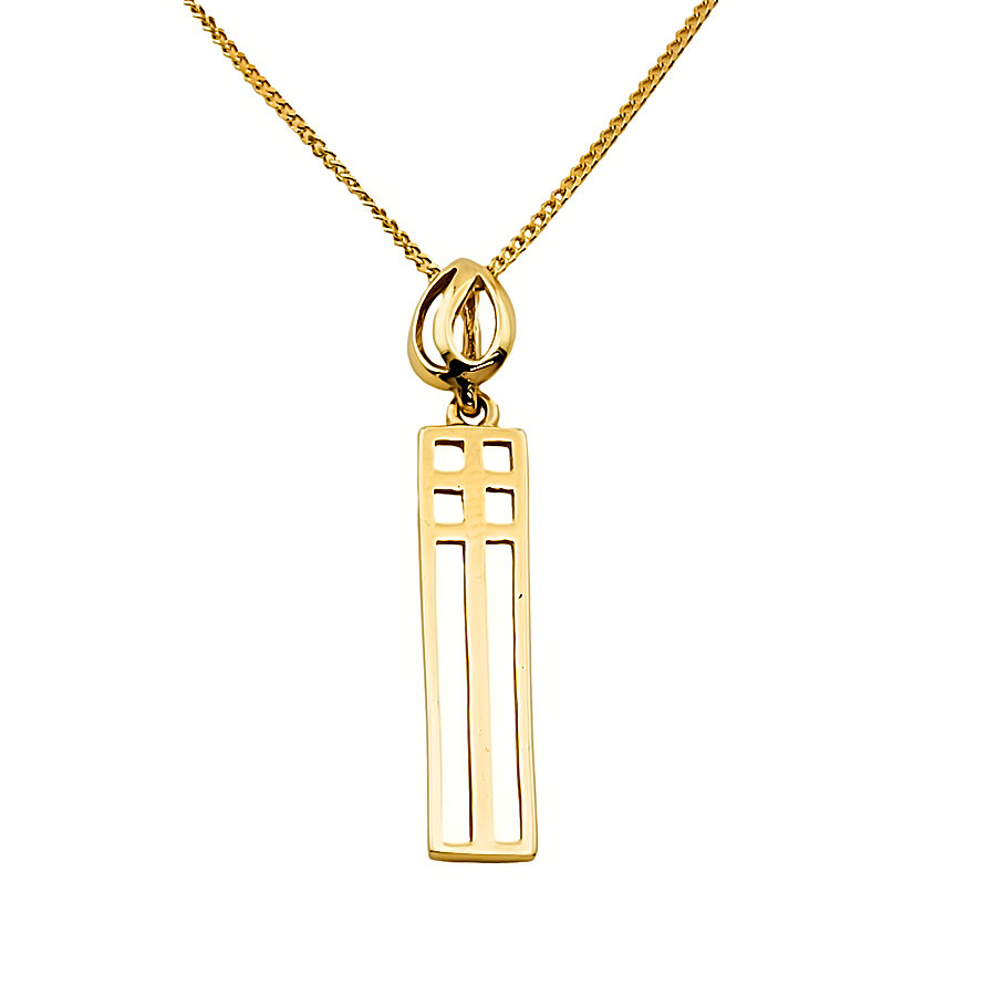 9ct gold 2.7g 16 inch Pendant with chain